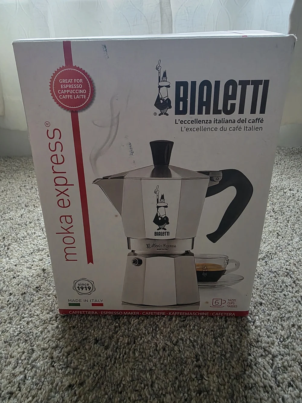 (NIB) Bialetti Moka Express Stovetop Coffee Maker - Brand New